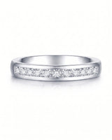 Channel Set Wedding Band in White Gold