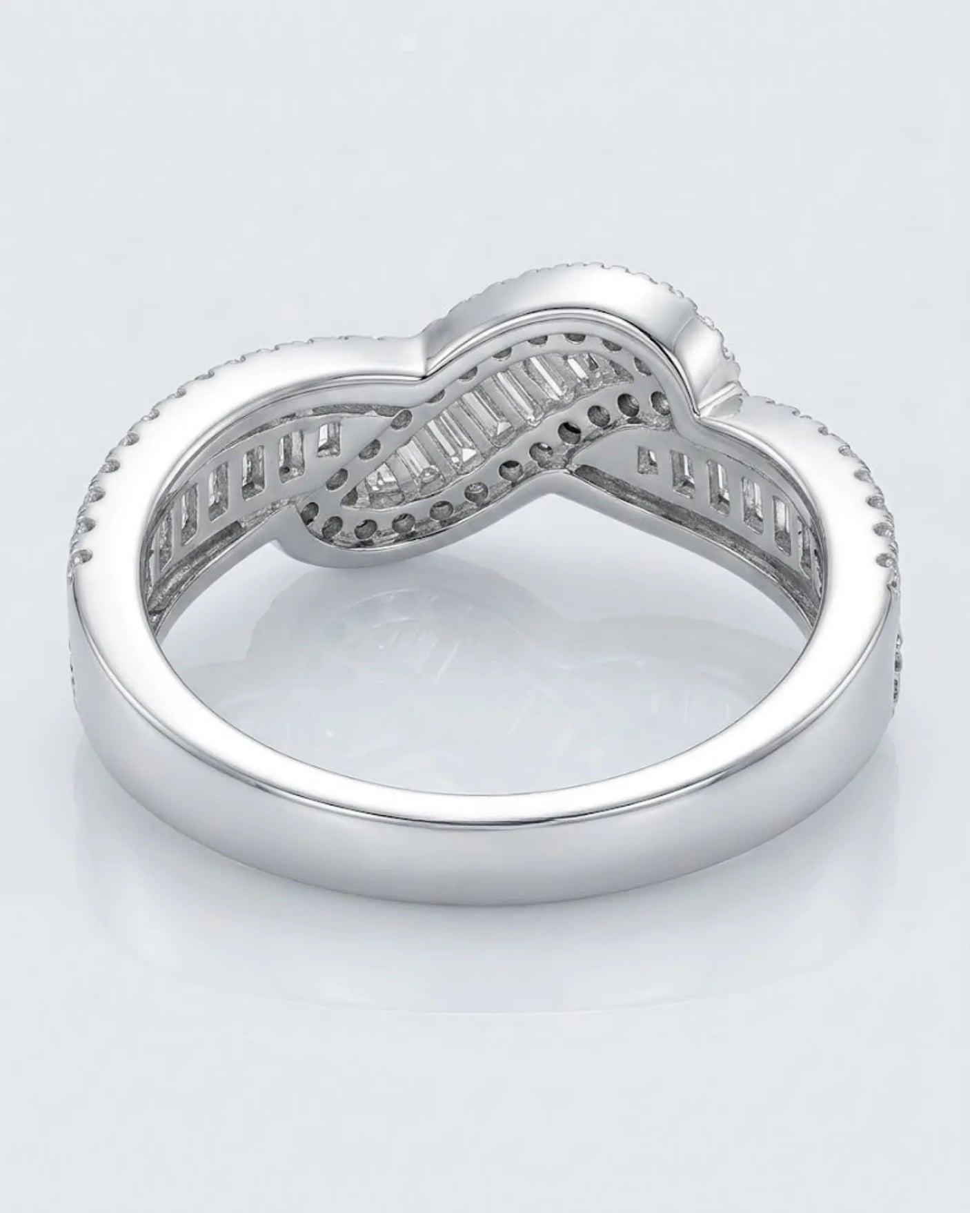 Baguette Eternity Band with Diamonds in White Gold