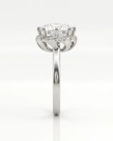 AYALA • 4 carat Moissanite Ring in White Gold with Halo