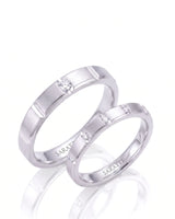 Linear Covenant Wedding Set | His & Hers