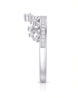 Tiara Wedding Band with Diamonds in White Gold