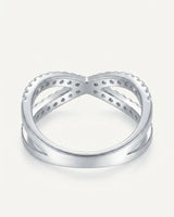 Criss Cross Wedding Band with Diamonds