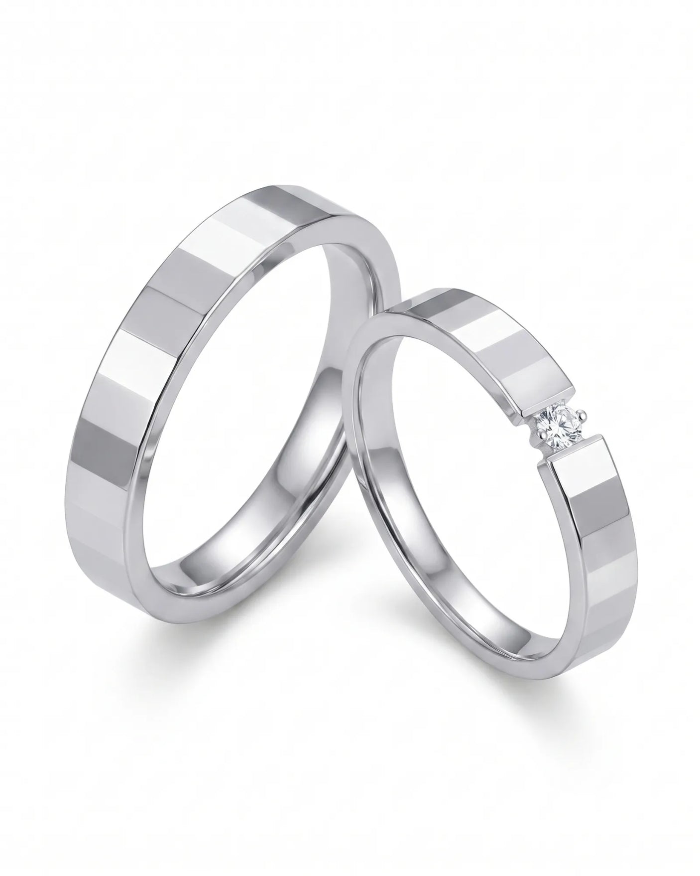 Diamond Nexus Wedding Rings for Him & Her