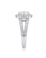 Erica • 2-carat Cushion Moissanite Ring in White Gold