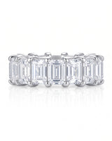 Emerald Cut Eternity Band in White Gold