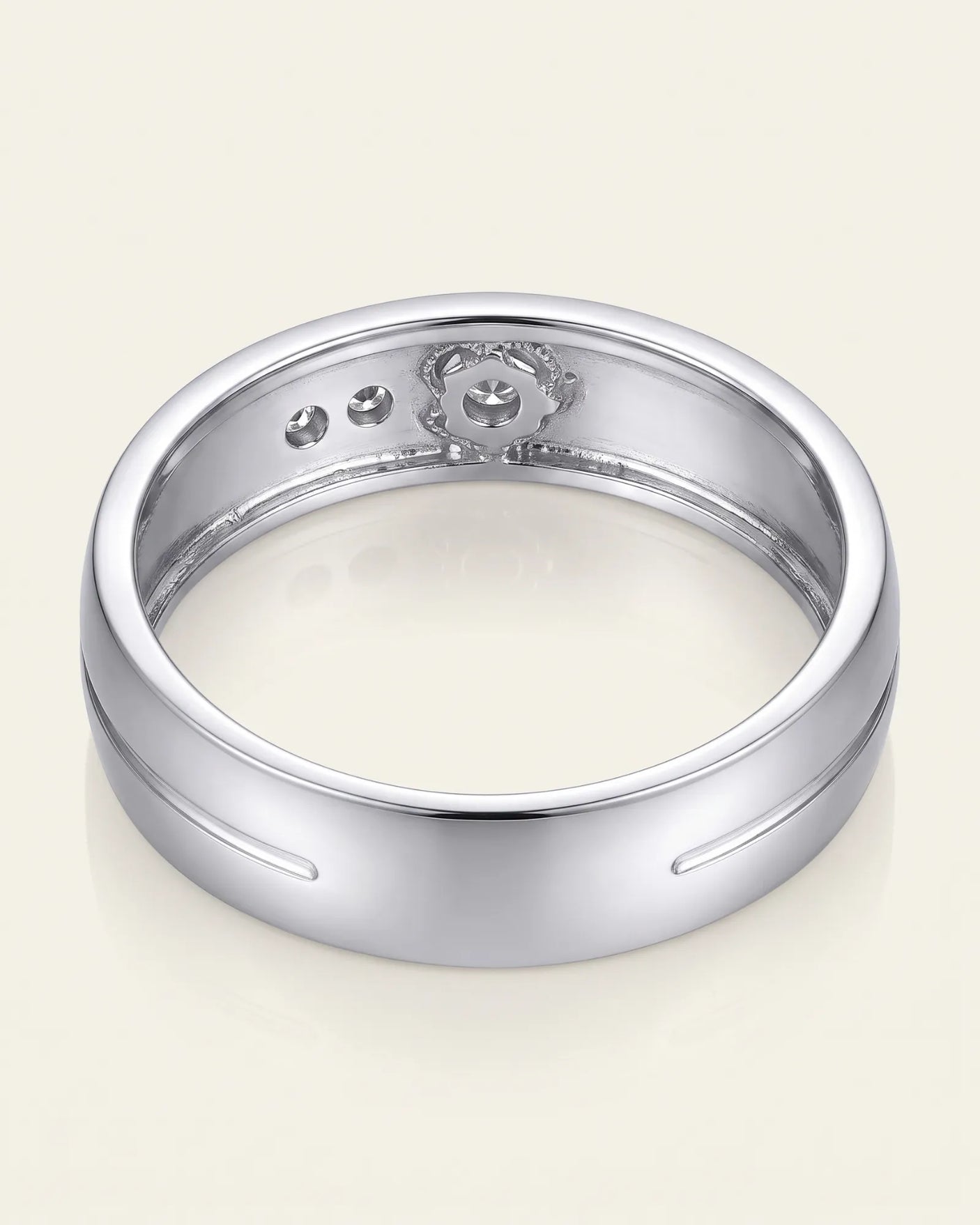 Yellow Gold Diamond Wedding Band Matte Finish