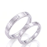 Linear Covenant Wedding Set | His & Hers