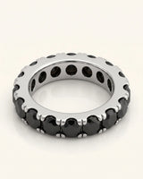 Black Natural Diamond Eternity Band