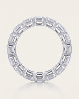 Emerald Cut Diamond Eternity Band in White Gold