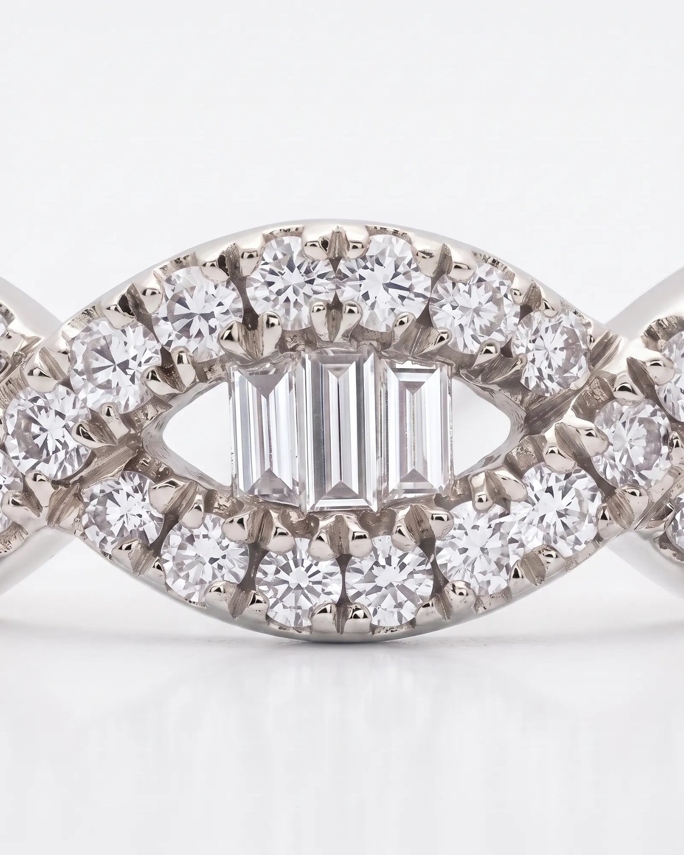Rose Gold Eternity Band with Baguette Diamonds