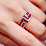 Crimson Empire – Natural Ruby & Diamond Ring