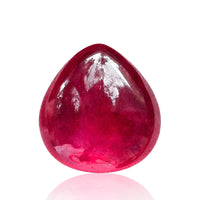 6.0 carats Vivid Red Natural Ruby | Pear Cabochon - Treated