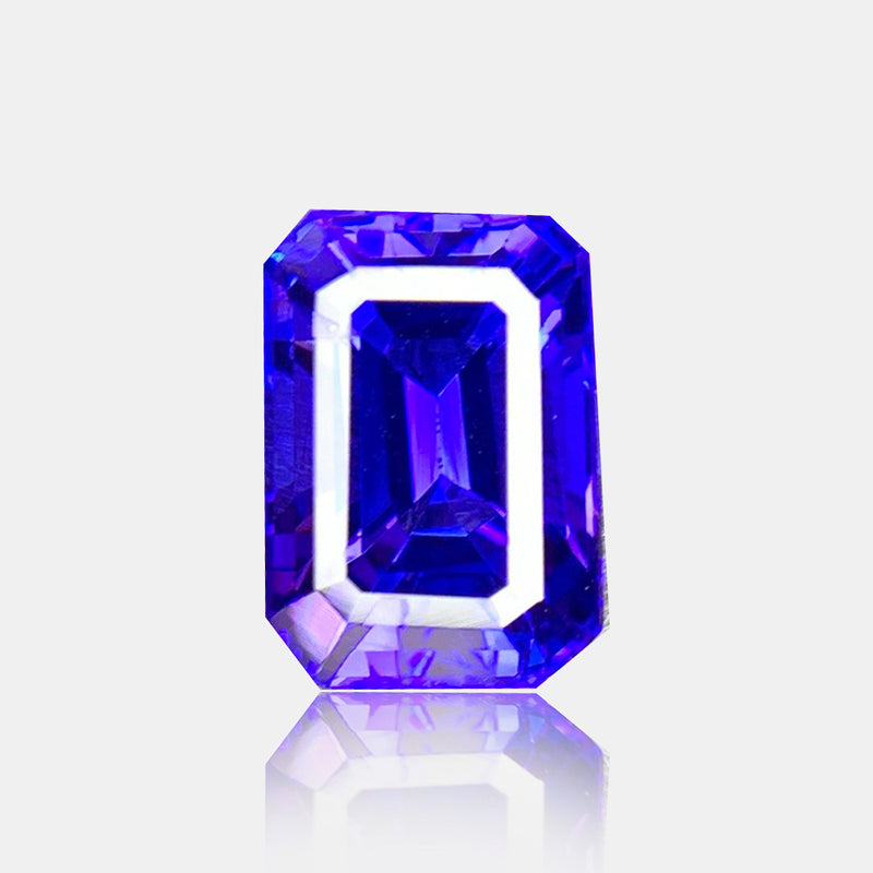 6.45ct Natural Tanzanite Emerald Cut Tanzania | SARATTI  
