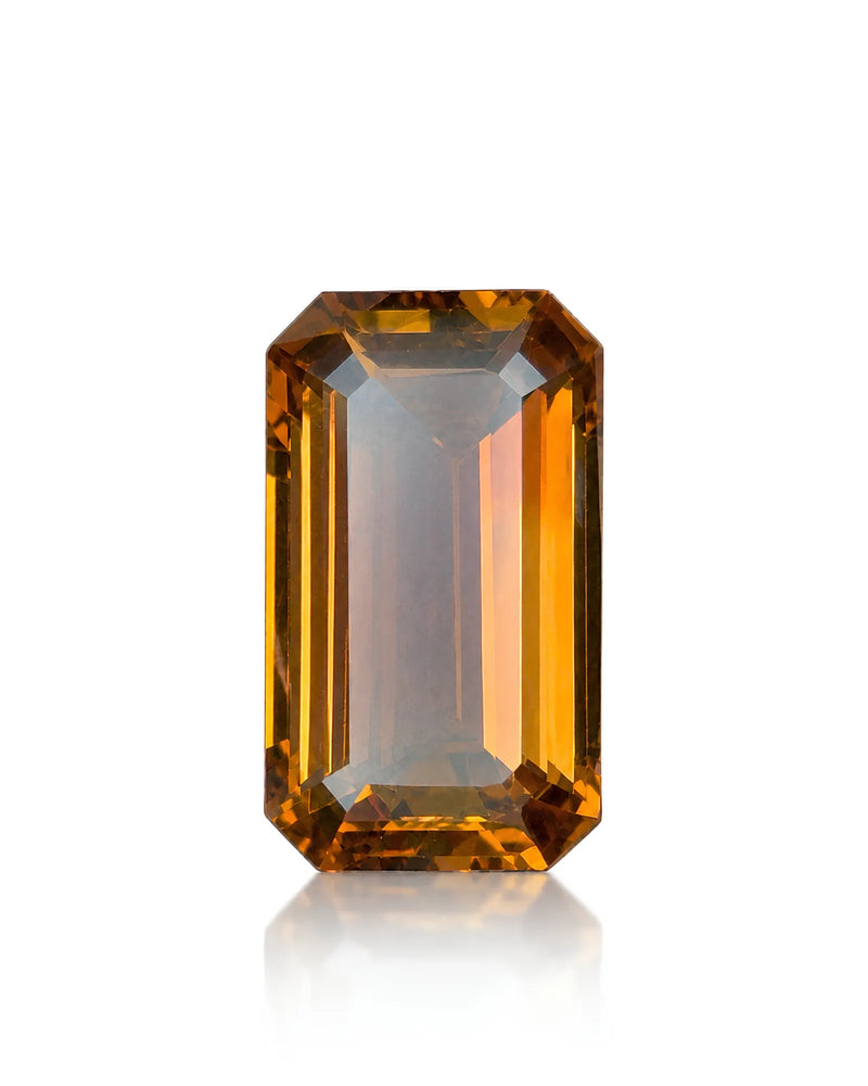 6.55ct Natural Imperial Topaz emerald-cut main view | SARATTI