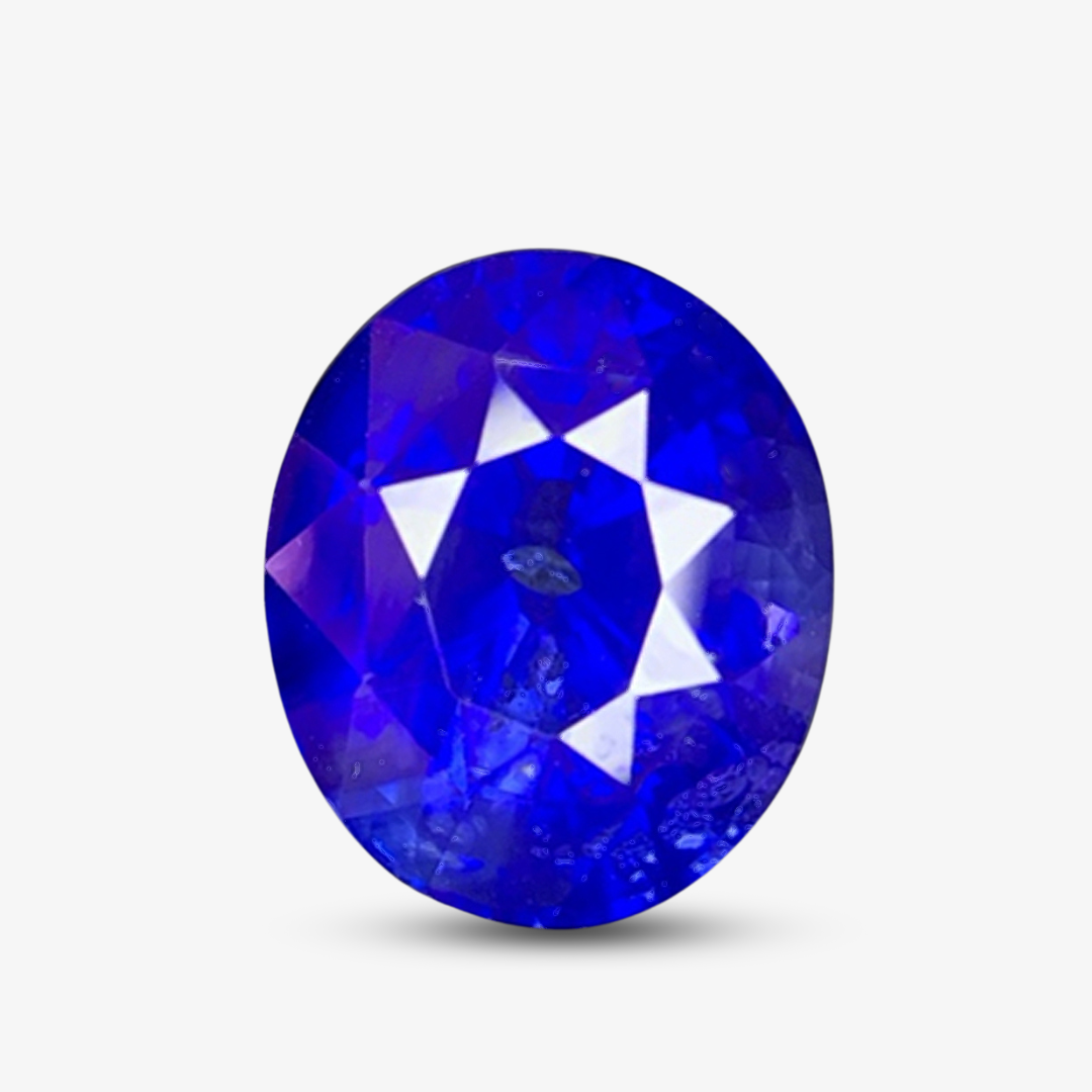 6.67-carat Vivid Royal Blue Oval Natural Sapphire | CGL Certified | Unheated