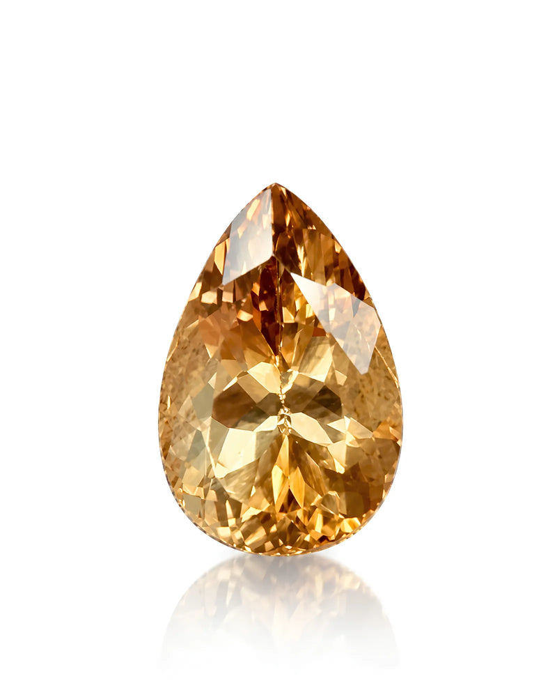 6.75ct Natural Imperial Topaz pear-cut main view | SARATTI