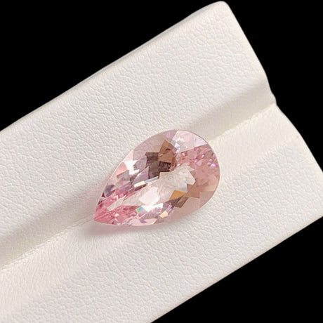 6.84 Carat Pear Cut Natural Morganite