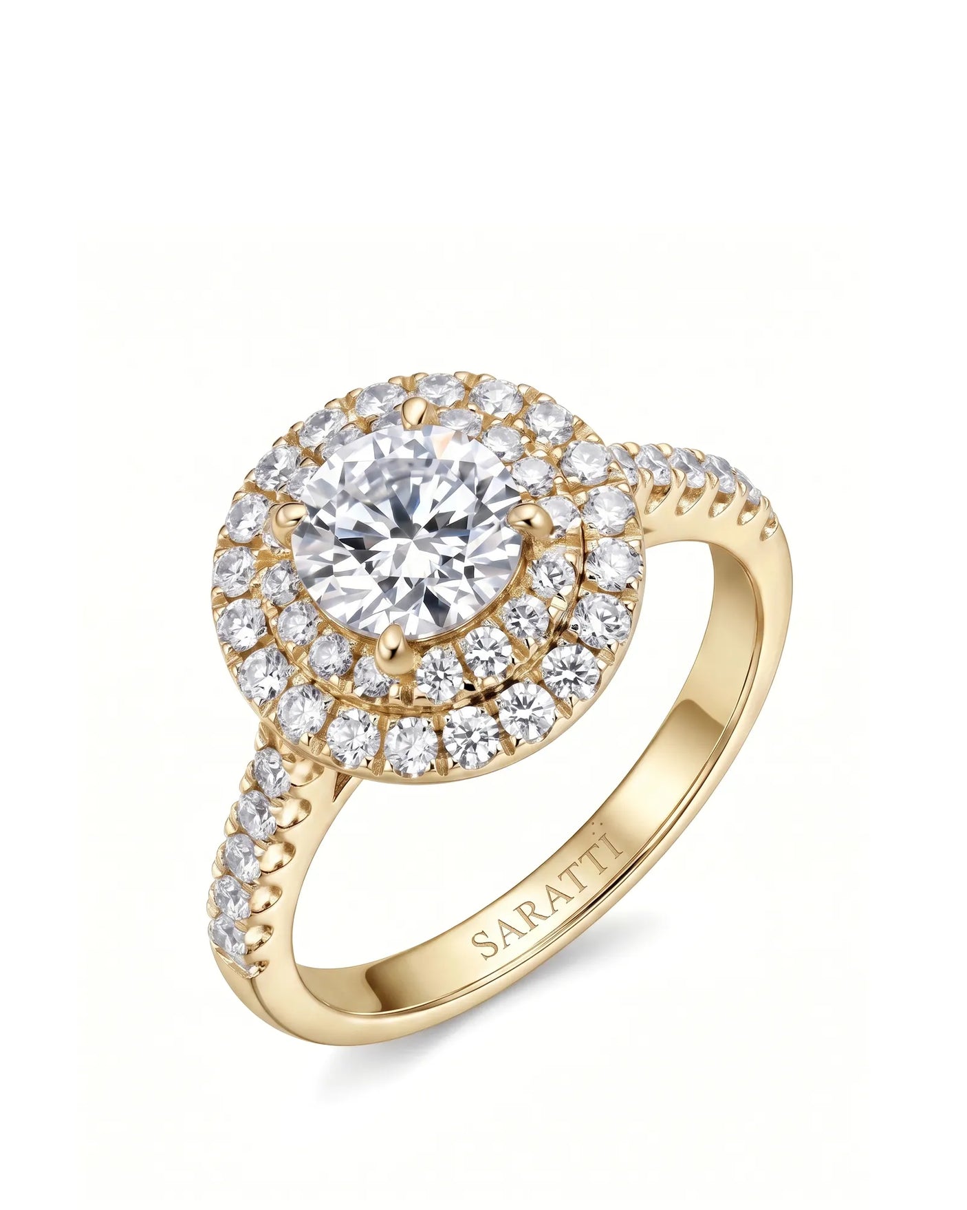 Keira – Gleaming Promise Natural Round Diamond Double Halo Ring