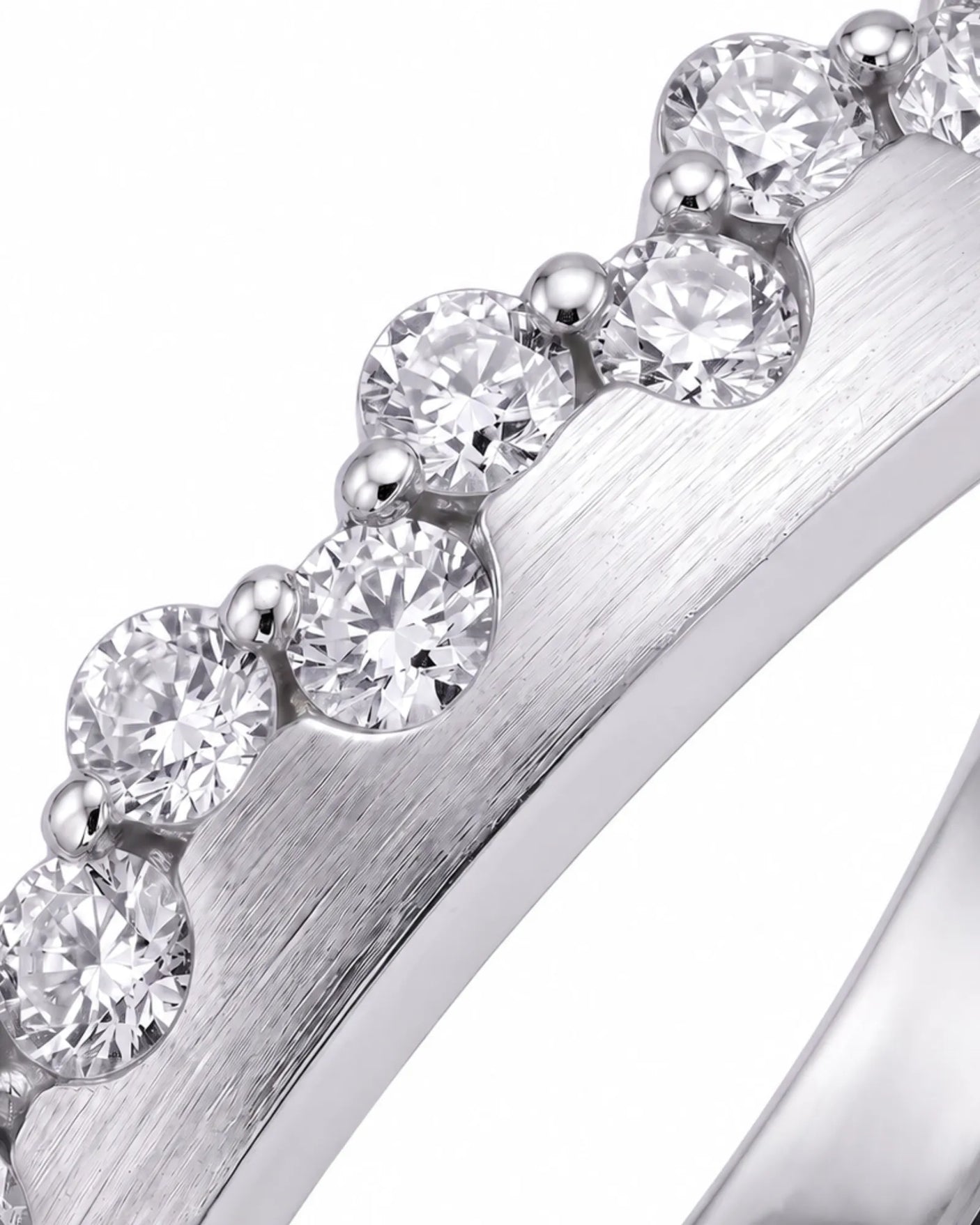 Princess Tiara Diamond Eternity Wedding Band