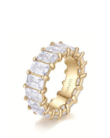 Emerald Cut Eternity Band in White Gold