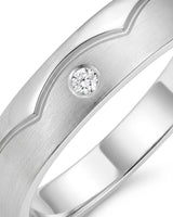Luxury half eternity diamond wedding band set with refined detailing and polished platinum craftsmanship | SARATTI