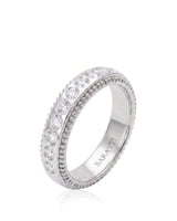Two Tone Wedding Band Women's with Diamonds