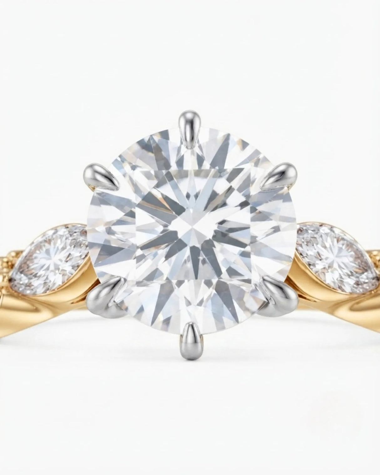 Faye – Natural Round Diamond Six-Prong Engagement Ring