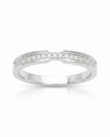 Round Diamond Wedding Band in White Gold