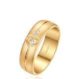 Yellow Gold Diamond Wedding Band Matte Finish