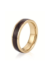 Enamel Ring with Wood Inspired Design
