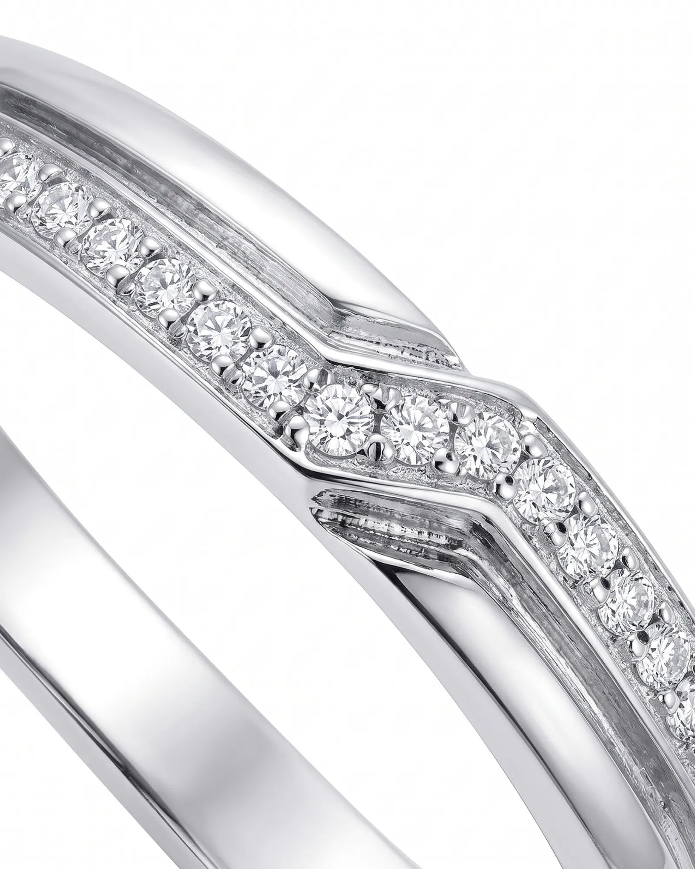 Channel Set Diamond Band Wedding Set