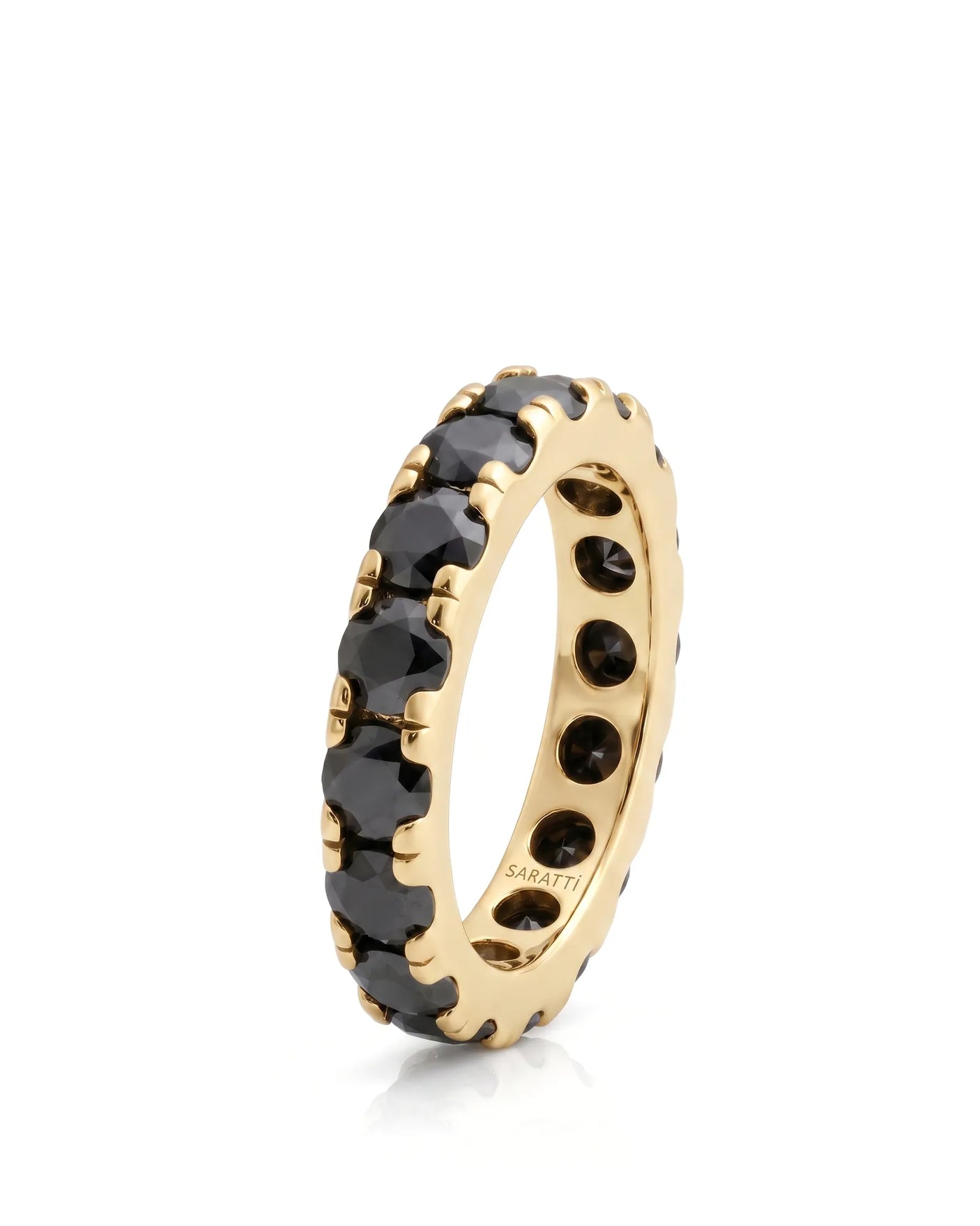 Black Natural Diamond Eternity Band