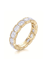 Emerald Cut Diamond Eternity Band in White Gold