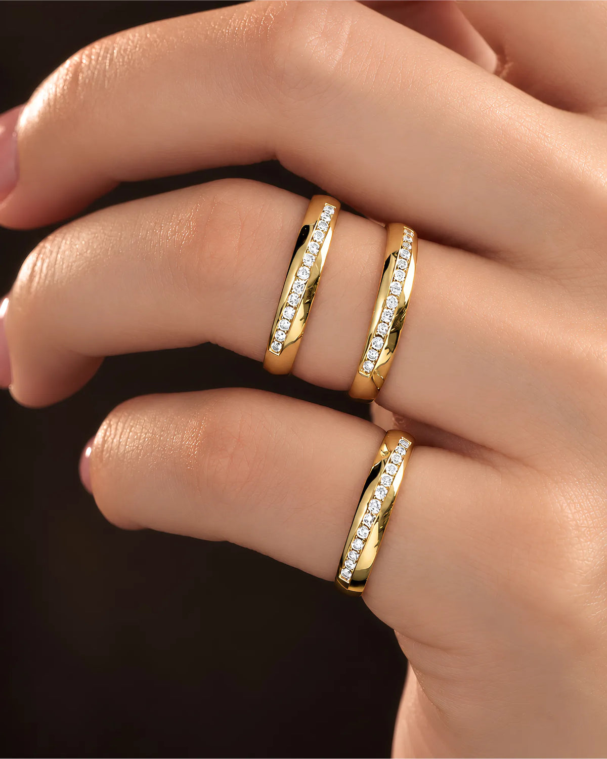 Oblong Channel Set Diamond Eternity Wedding Band