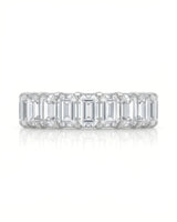 Radiant Cut Diamond Eternity Platinum Band