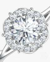 Emory – Eternal Presence Natural Round Diamond Halo Ring