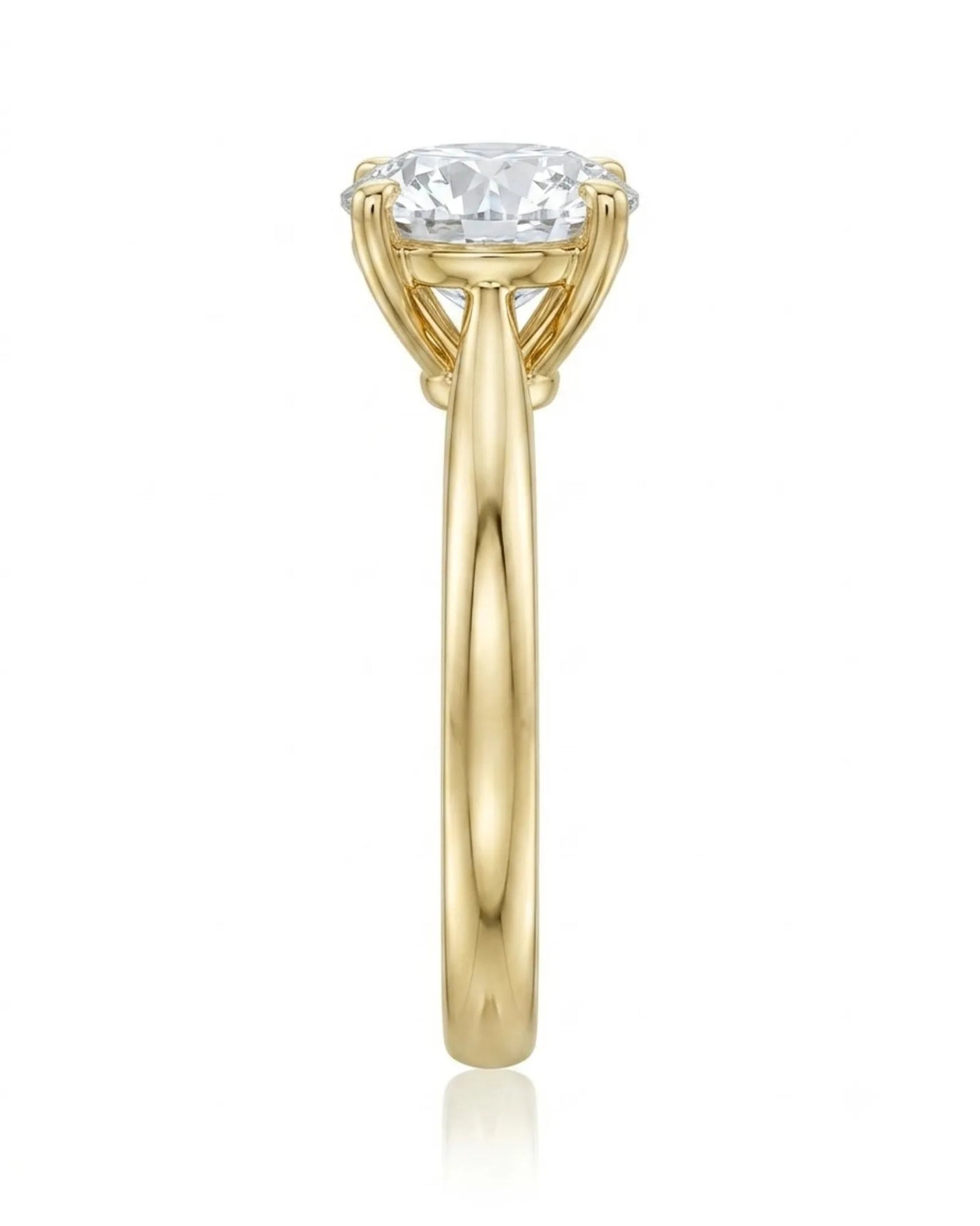 Fiore – Sparkly Bloom Natural Round Diamond Tulip Solitaire Ring