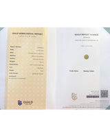 GUILD report 2116346129 for 7.37 carat natural Honey Color Cat's Eye Chrysoberyl