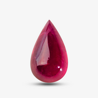 7.05 Carats Pear Cabochon Cut Rubellite Tourmaline Gemstone