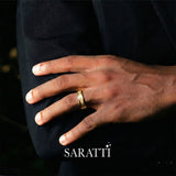 Roman Numeral Ring in White Gold 6MM Band