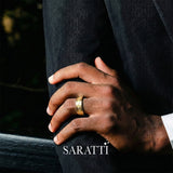 Roman Numeral Ring in White Gold 6MM Band