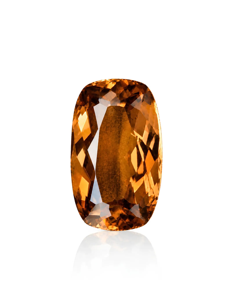 7.31ct Natural Imperial Topaz cushion-cut main view | SARATTI