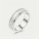 Roman Numeral Ring in White Gold 6MM Band