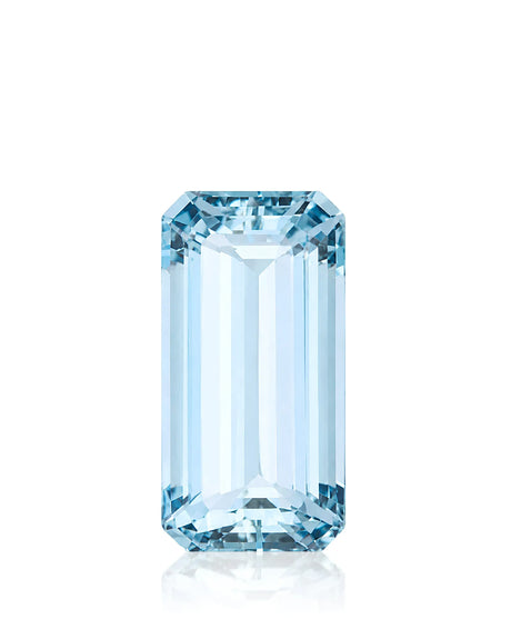 7.67ct Natural Santa Maria Aquamarine octagonal front view | SARATTI