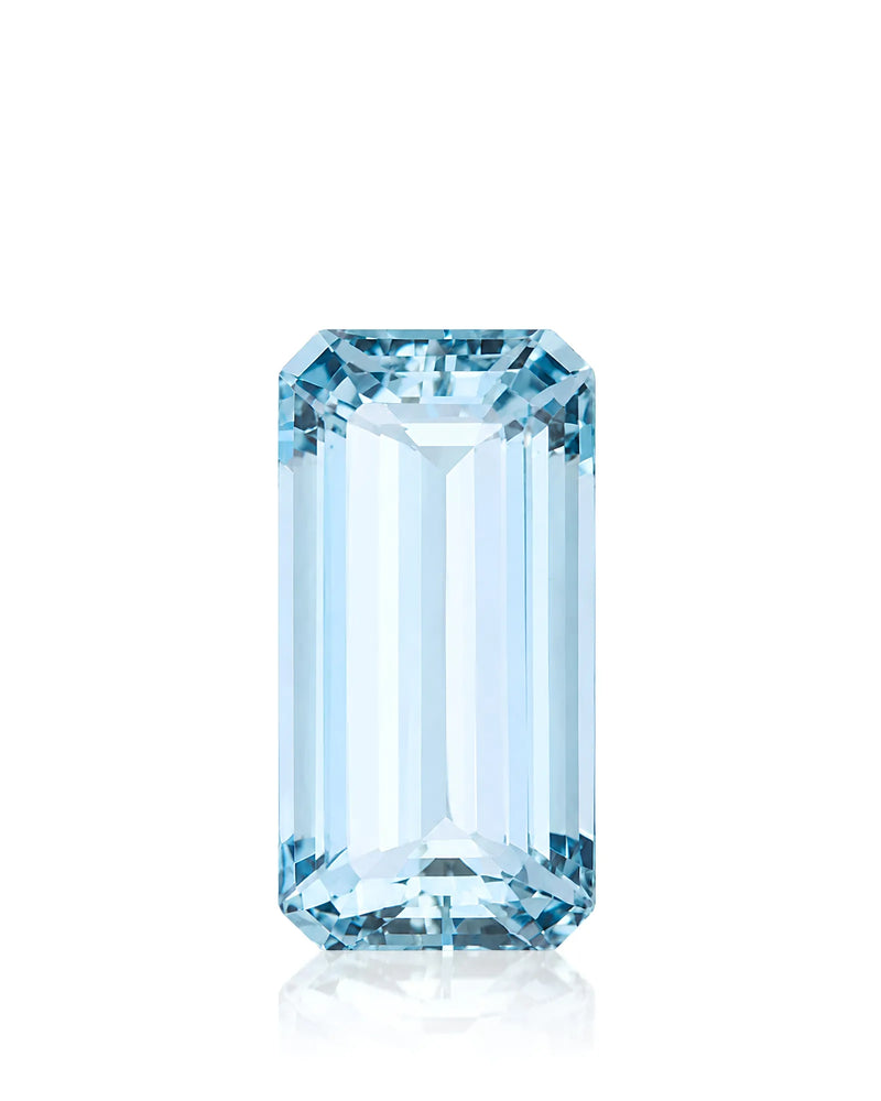 7.67ct Natural Santa Maria Aquamarine octagonal front view | SARATTI