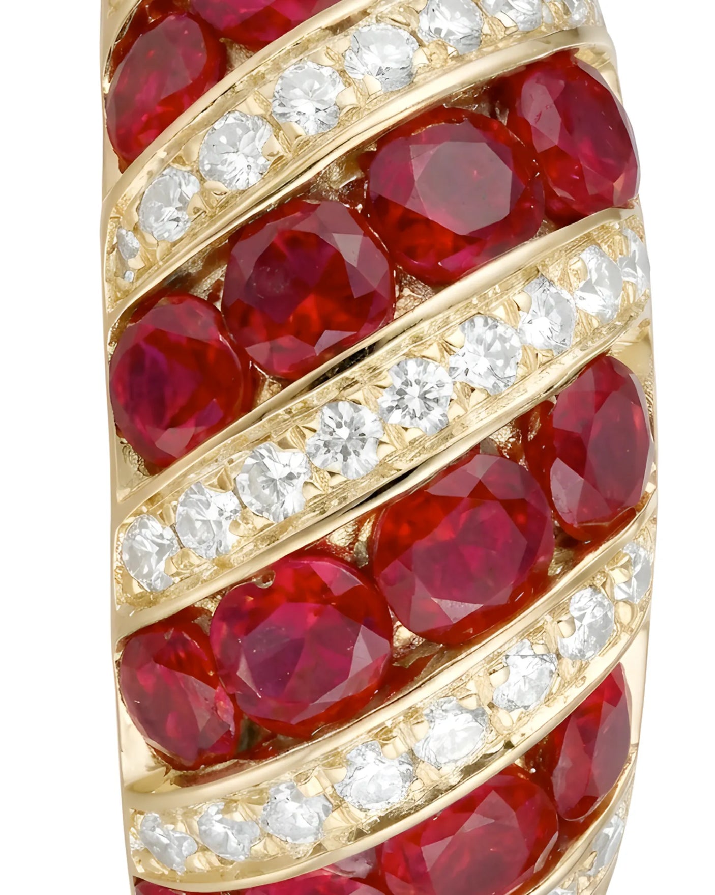 Crimson Strata – Natural Ruby & Diamond Ring