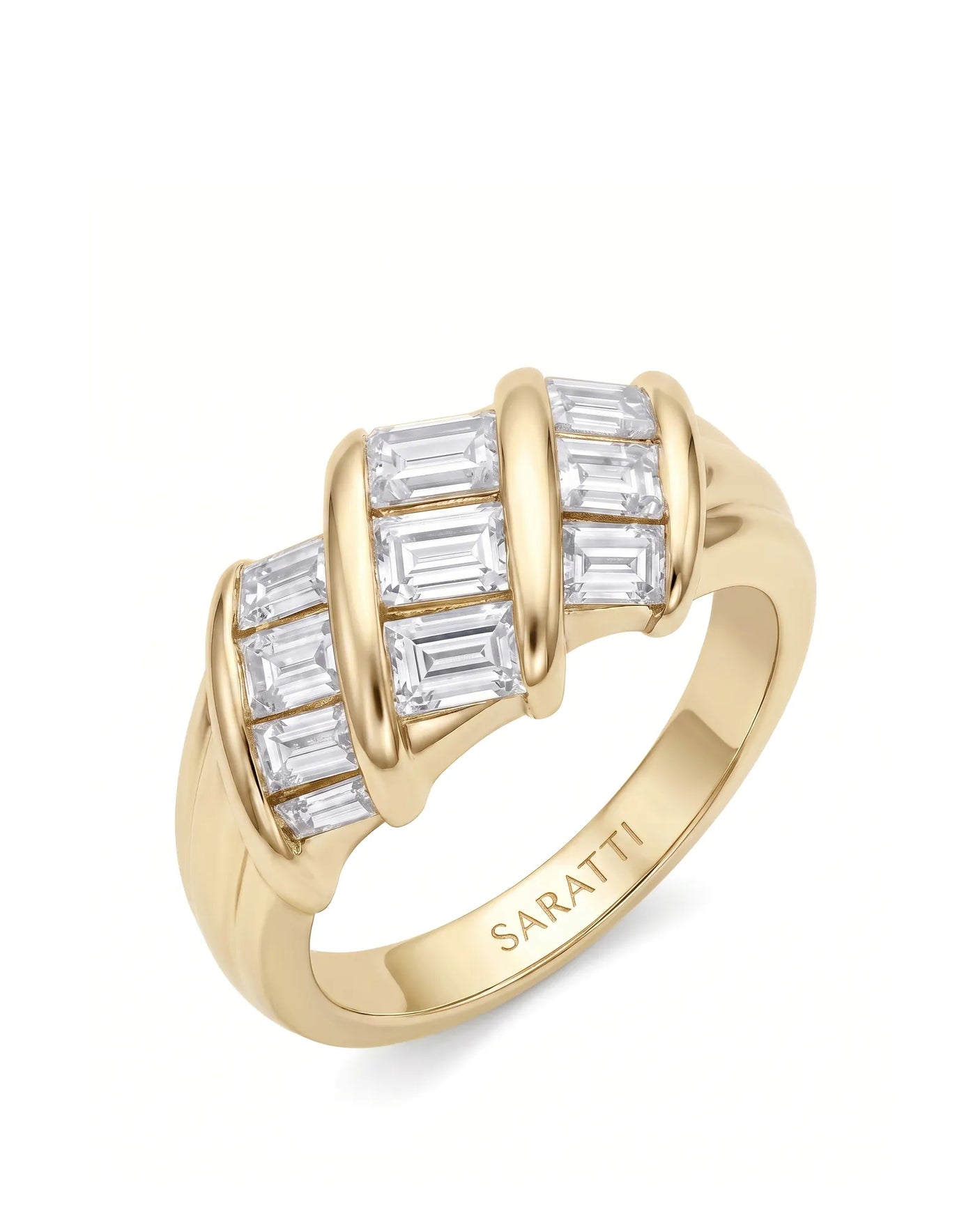 Baguette Eternity Band in Yellow Gold