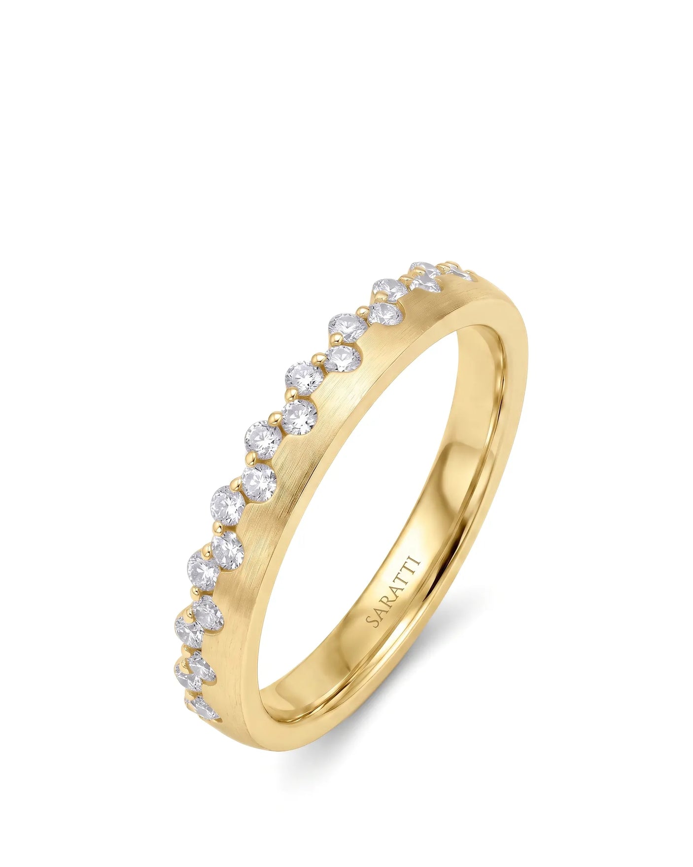 Princess Tiara Diamond Eternity Wedding Band