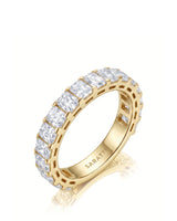 Radiant Cut Diamond Eternity Platinum Band