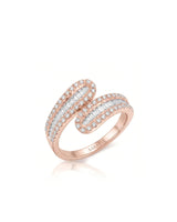 Baguette and Round Diamond Band in White Gold